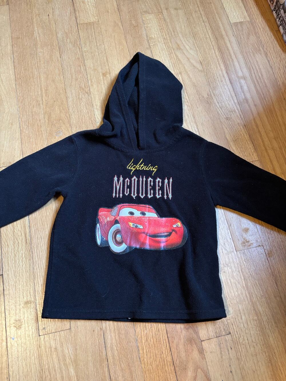 Disney Pixar Cars Lightning McQueen Boys Fleece Hoodie 3T - Black